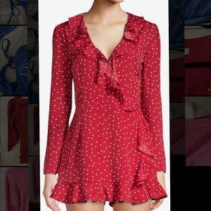 Lovers + Friends Printed Spiked Romper size S